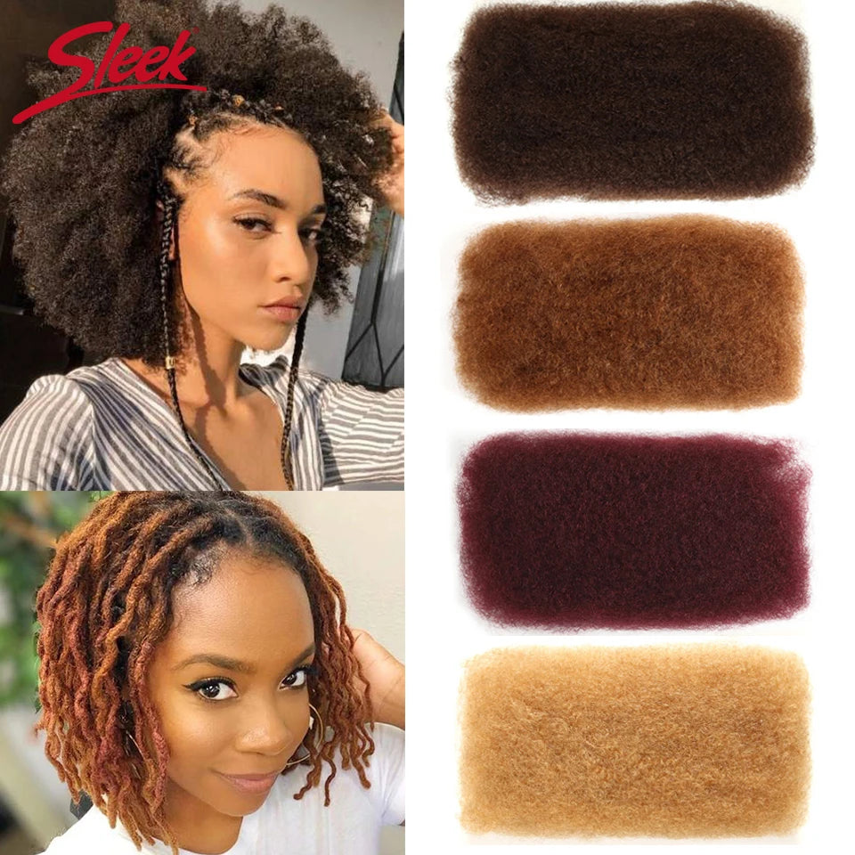 "Remy Afro Kinky Curly Brazilian Hair – Bulk Human Hair for Braiding"