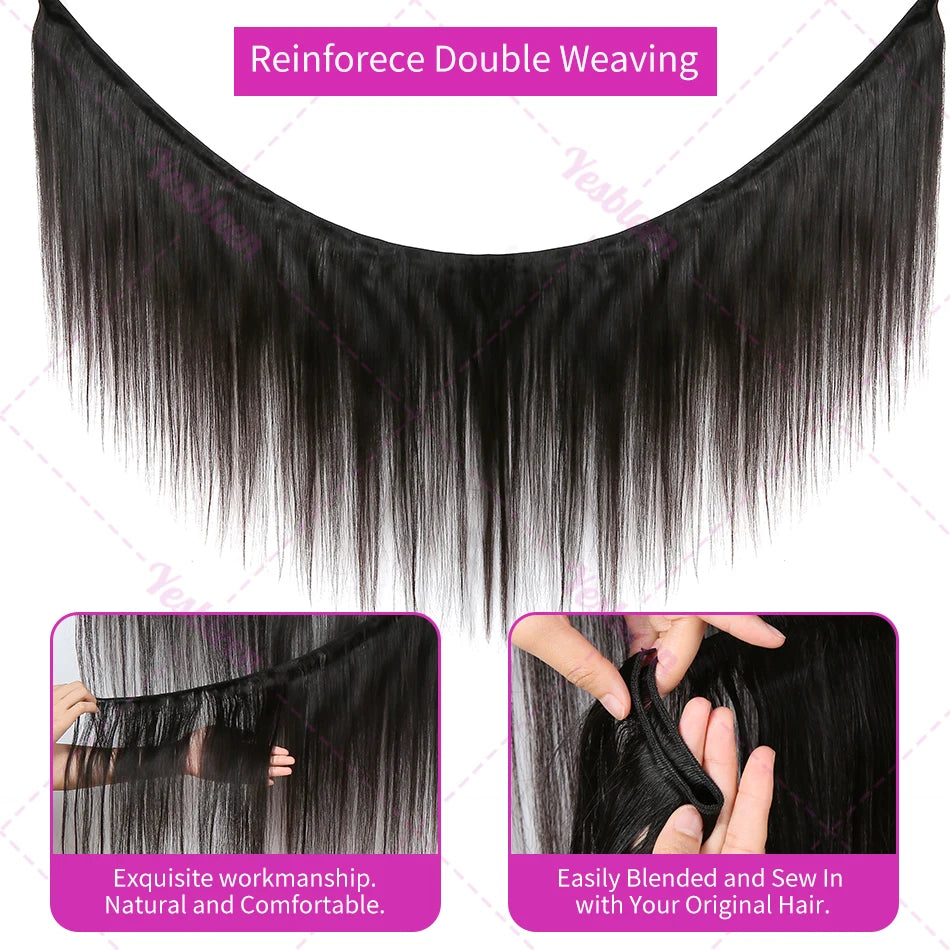 "Yesbleen Brazilian Remy Bone Straight Hair"